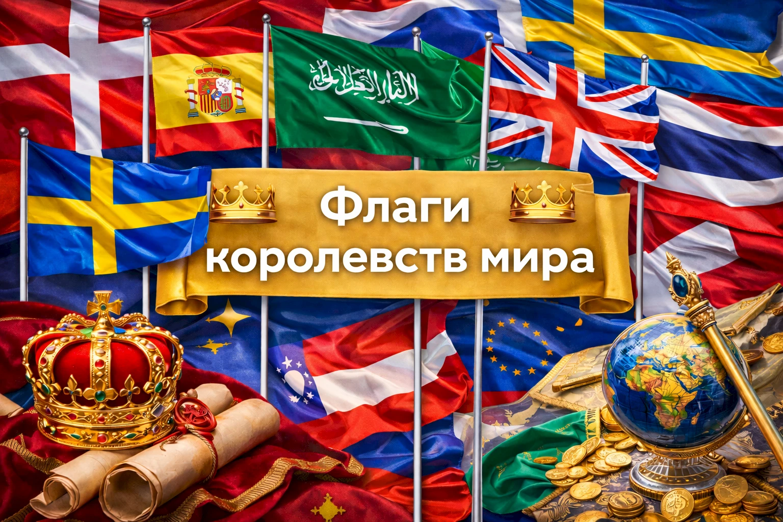 Флаги королевств мира